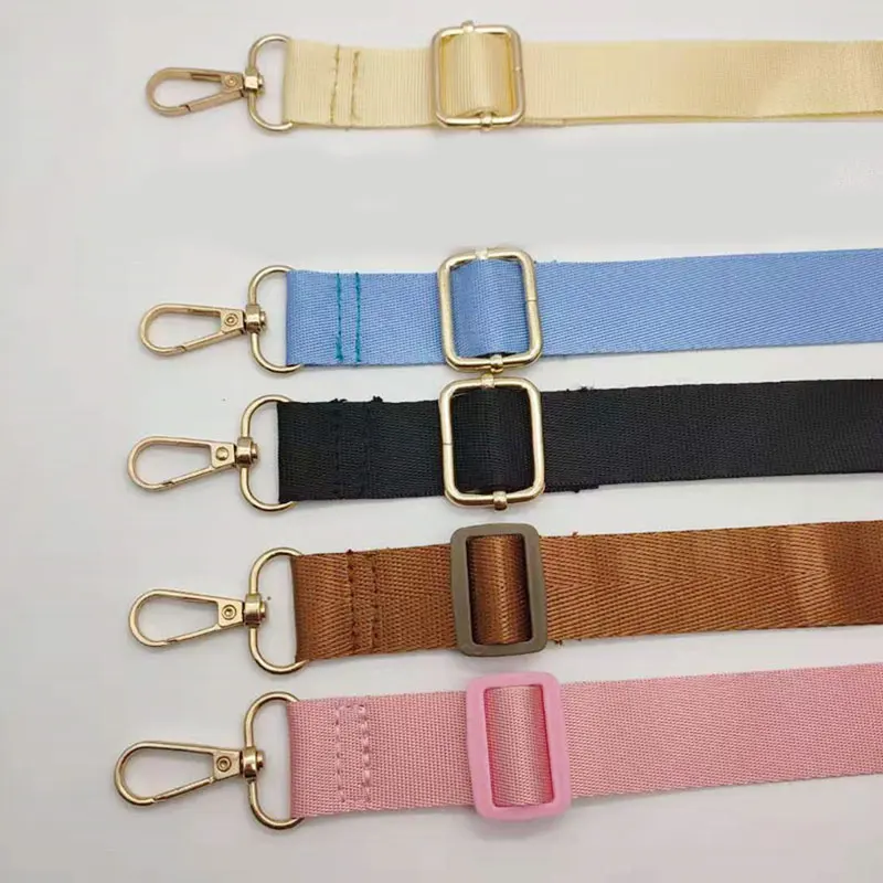 

130cm Nylon Bag Strap Solid color Woman Colored Straps for Crossbody Messenger Shoulder Bag Accessories Adjustable Belts Straps