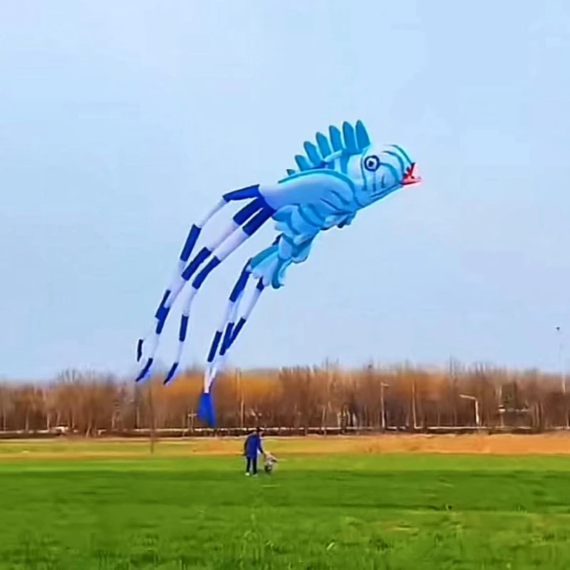 Nieuwe vliegershanger toont visvliegers vissende windzakken grote buitenspelletjes vliegers voor volwassenen gigantische professionele vliegers ultragrote vlieger