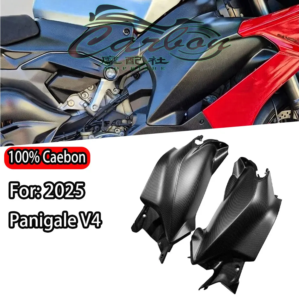 For DUCATI Panigale V4 VS 2025 2026 Carbon Fiber Under Tank Side Panels Frame Covers Body Fairing Kits Motorcycle Modified Parts