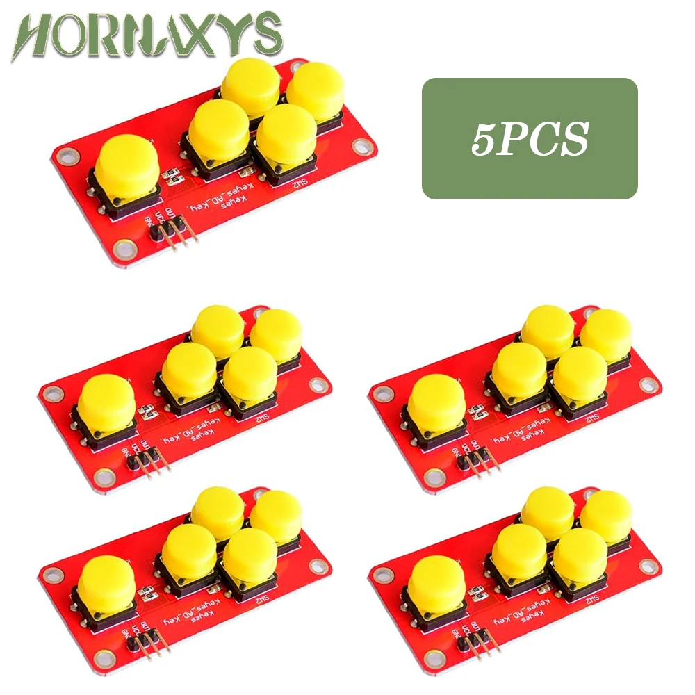 5/10pcs AD Keyboard Simulate Five Key Module Analog Button for arduino Sensor Expansion Board