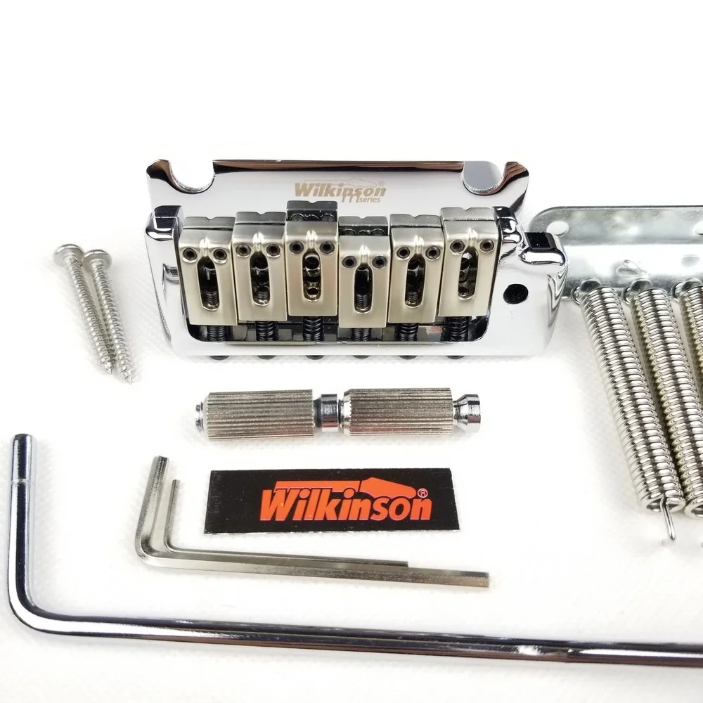 Wilkinson 2 post point Chrome Silver Double swing Electric Guitar Tremolo System Bridge for - and suhr guitar WOV08