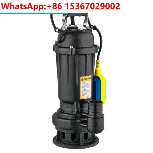 220V 1HP submersible sewage drainage 750W electric mini water pump with floating switch