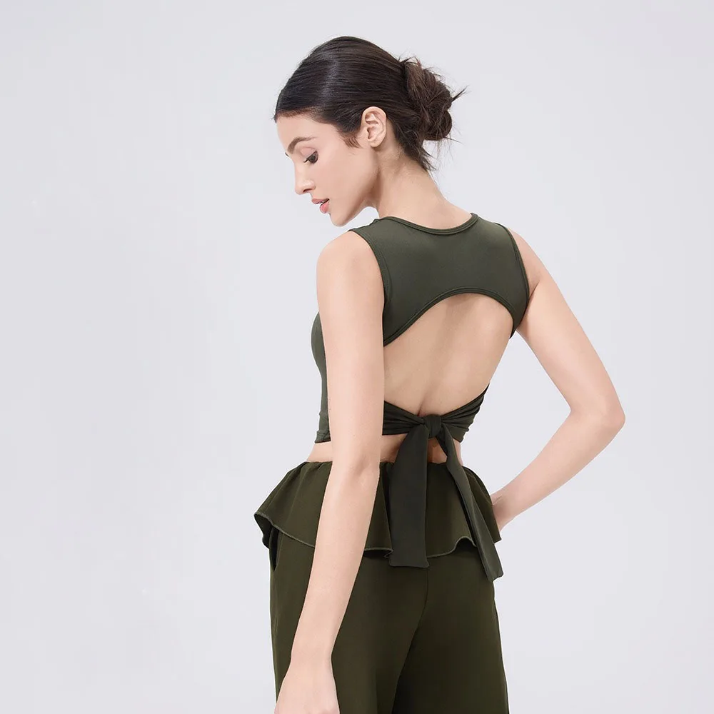 

Women Sexy Back Bandege Cross Gym Vests with Chest Pads Hollow Back Fitness Crop Tops Tank Yoga Tops Sports Shirts Sportswear