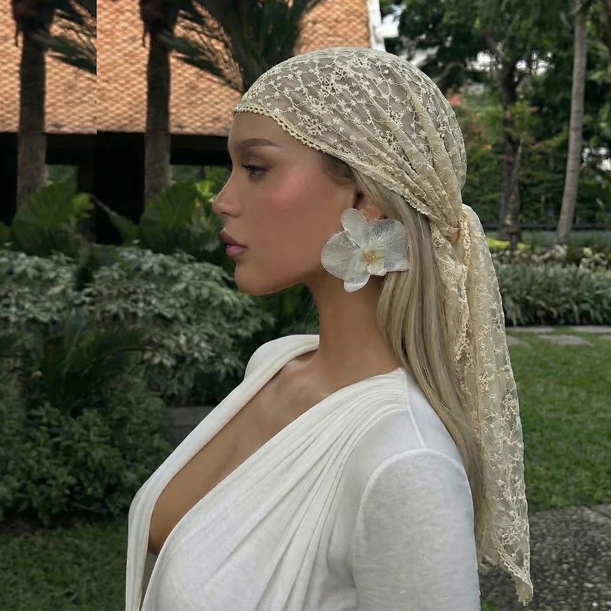 

Женская шаль с кисточками и цветочным кружевом, модные свадебные головные платки, аксессуары для фотосессий весна-лето 2026