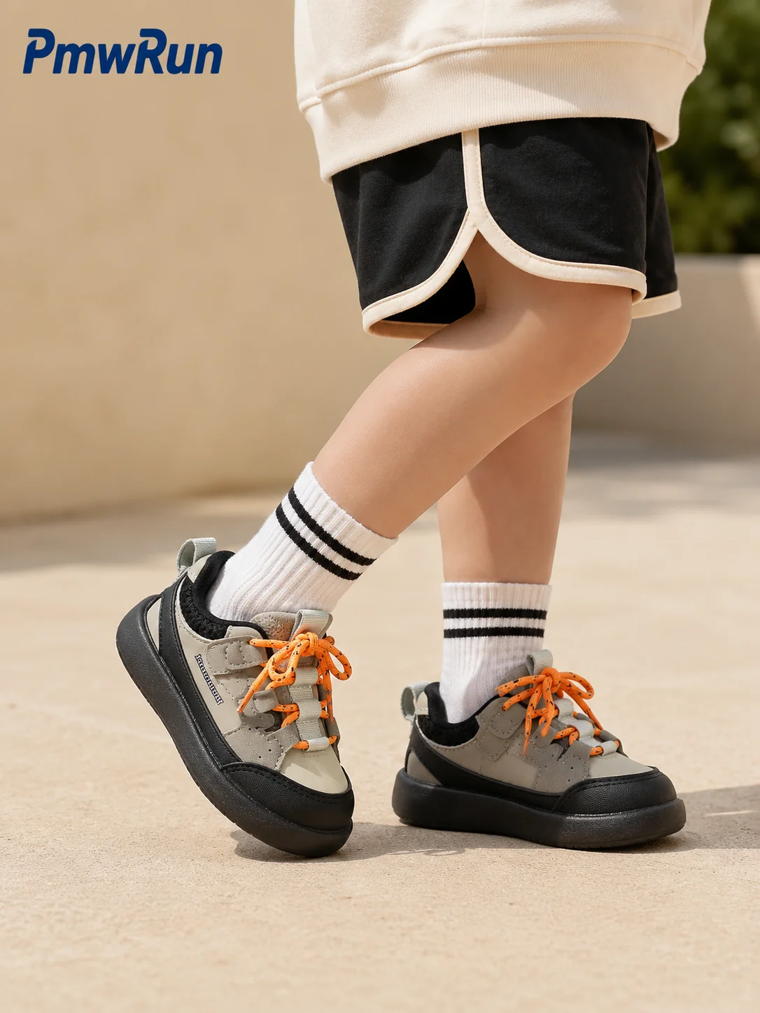 PU-Leder-Sportschuhe für Kinder, trendige, modische Turnschuhe für Jungen und Mädchen, rutschfest, wasserdicht – Detail 6