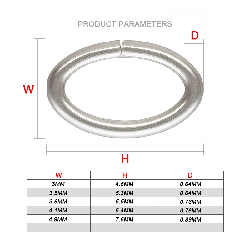 925 Sterling Silver Open Oval Jump Rings 50Pcs/100Pcs for DIY Jewelry Making Findings - Assorted Sizes