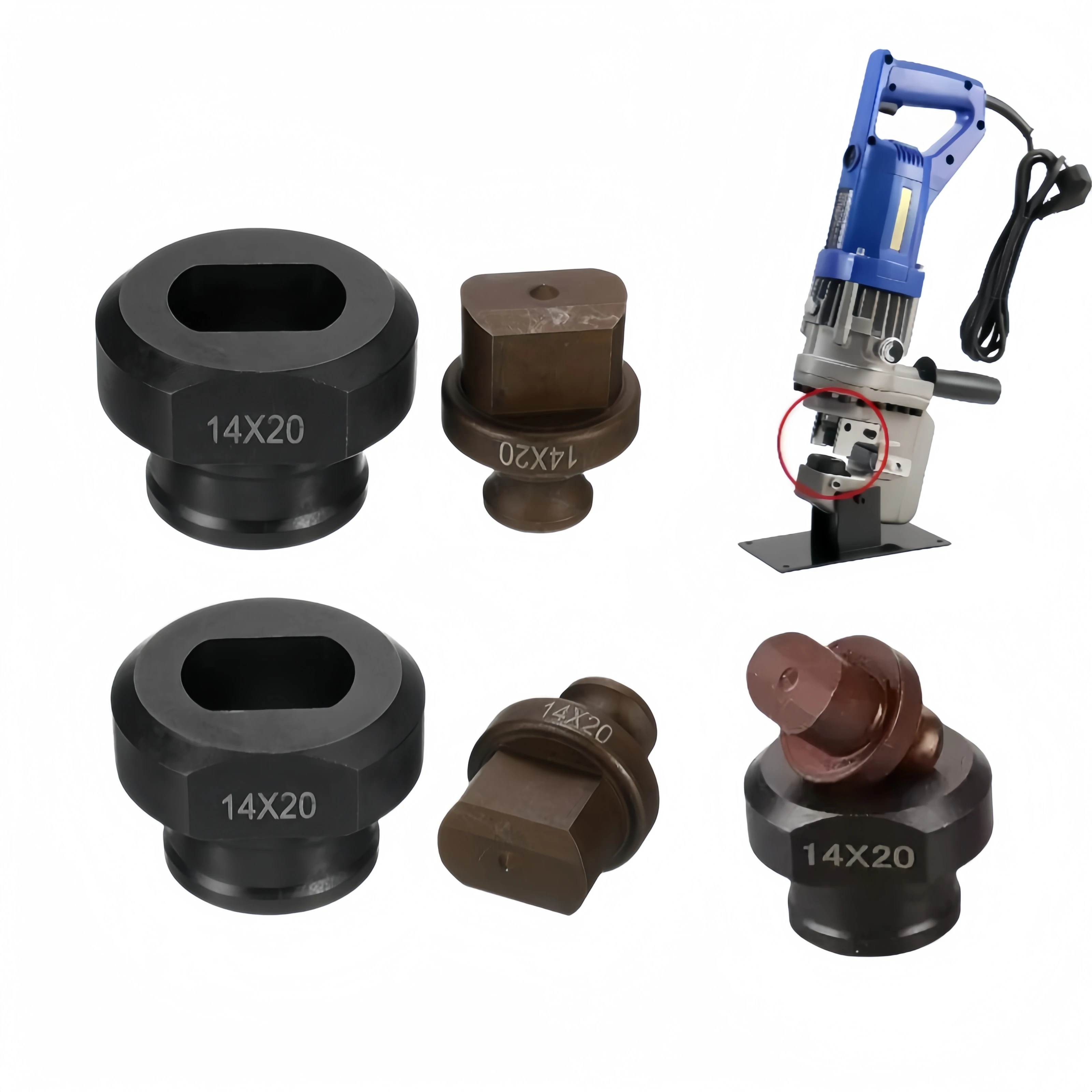 

Customized 22 X 4mm MHP-20 Portable Electric Puncher Tools Mold Rectangle Slotted Oval Hole Punching Dies Set Hydraulic Tools