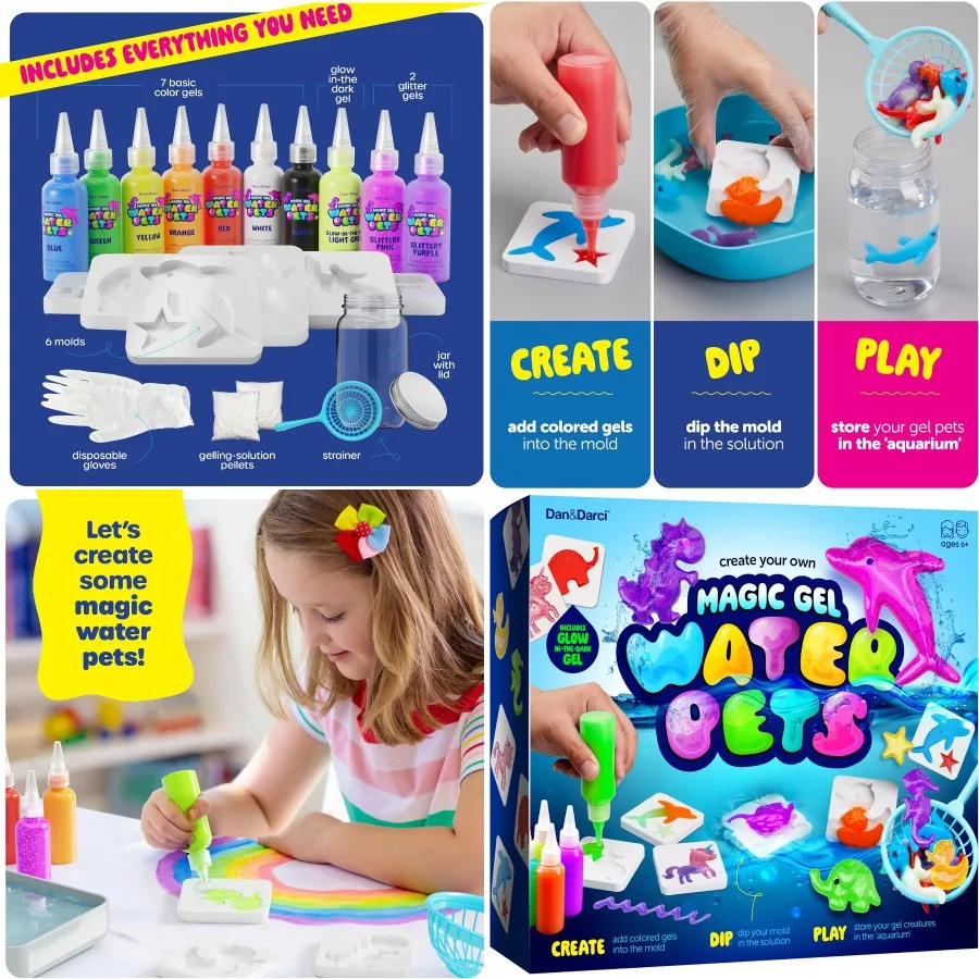 DanDurso Aqua Fairy Wassergel-Set für – Magic Elf-Spielzeug-Sets – Waters Pets – DIY Squishy Maker-Set – kreative Bastelaktivitäten für