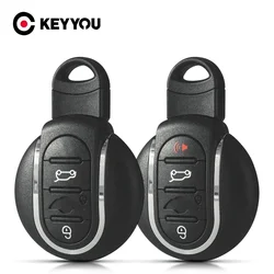 KEYYOU 3/4 Buttons Car Key Case Shell For BMW Mini Cooper F54 F55 F56 F57 F60 2015 2016 2017 2018 Holder Smart Remote Fobs Cover