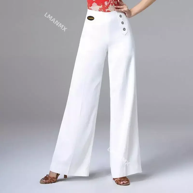 Autumn And Winter Thin Women Loose Suit Wide Leg Pants Elegant Office Lady Casual Straight Trousers High Waist Solid