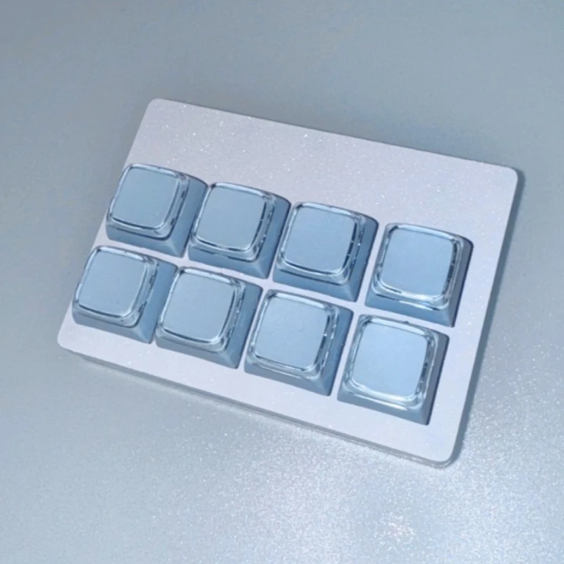

DIY Block Keycap 10PCS Blank XDA Profile Transparent PC Point Key Caps for Mechanical Keyboard Mixed Color Artisan Keycaps Game