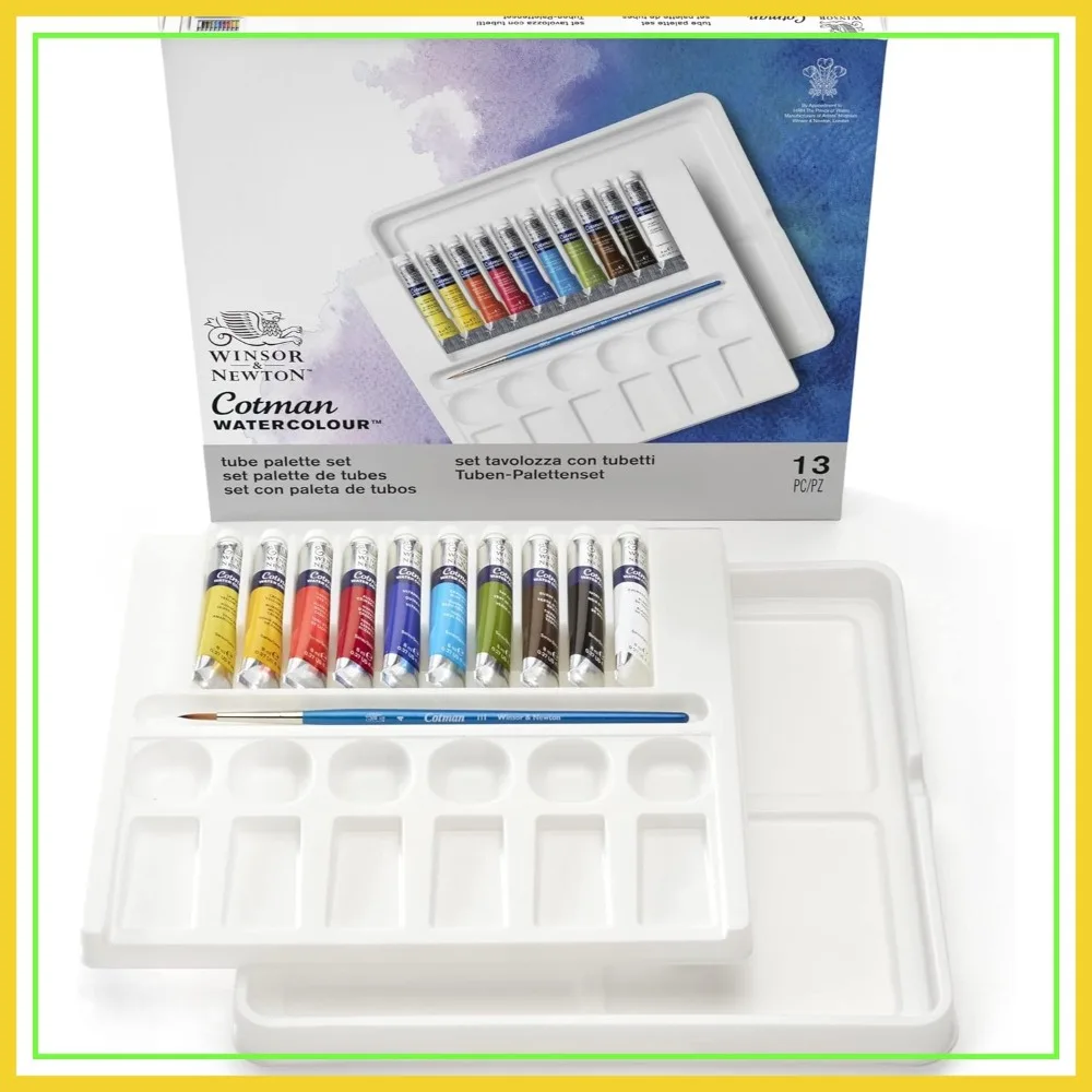 

Watercolor Paint Set, 12 Colors Palette, 8ml Tubes with Brush