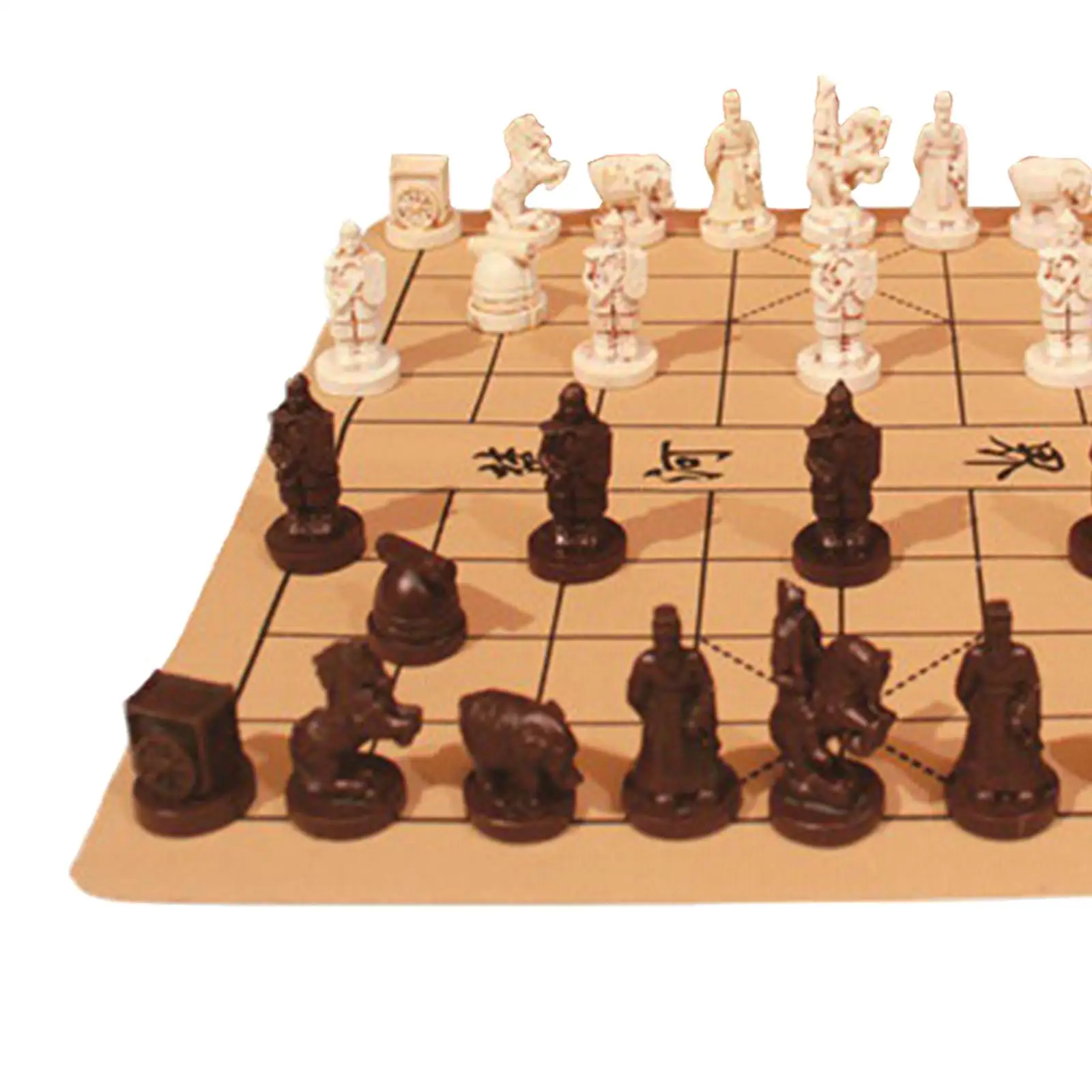 Chinese Terracotta Warrior Chess Classic Puzzle Family Brain Development 3D Resin Chess Pieces Board Game Birthday Gifts