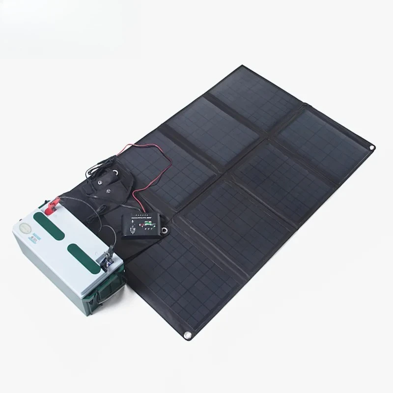 

high power 80W solar battery charger with dual voltage controller for big and USB/DC devices