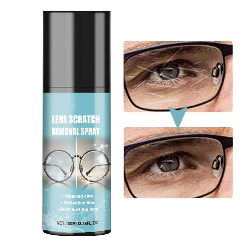 100ml Lens Scratch Removal Spray Eyeglass Len Cleaner Professional Eyeglasses Screen Camera Cleaning Spray Anti Fog Glass Repair
