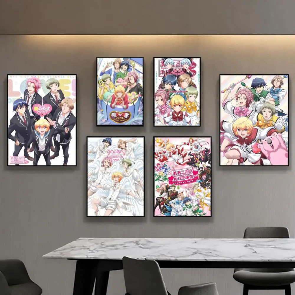 Anime Cute High Earth Defense Club LOVE! Poster Posters Anime Room Decor Decoration Movie Backpack Wall Interior Music Wall Art