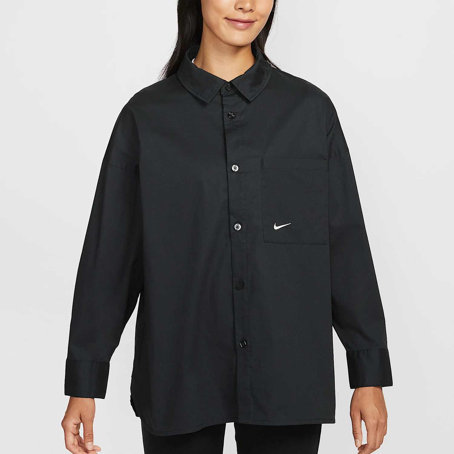 

Nike Genuine Spring/Fall Women's Button-up Loose Long-sleeve Casual Shirt HJ0716-011