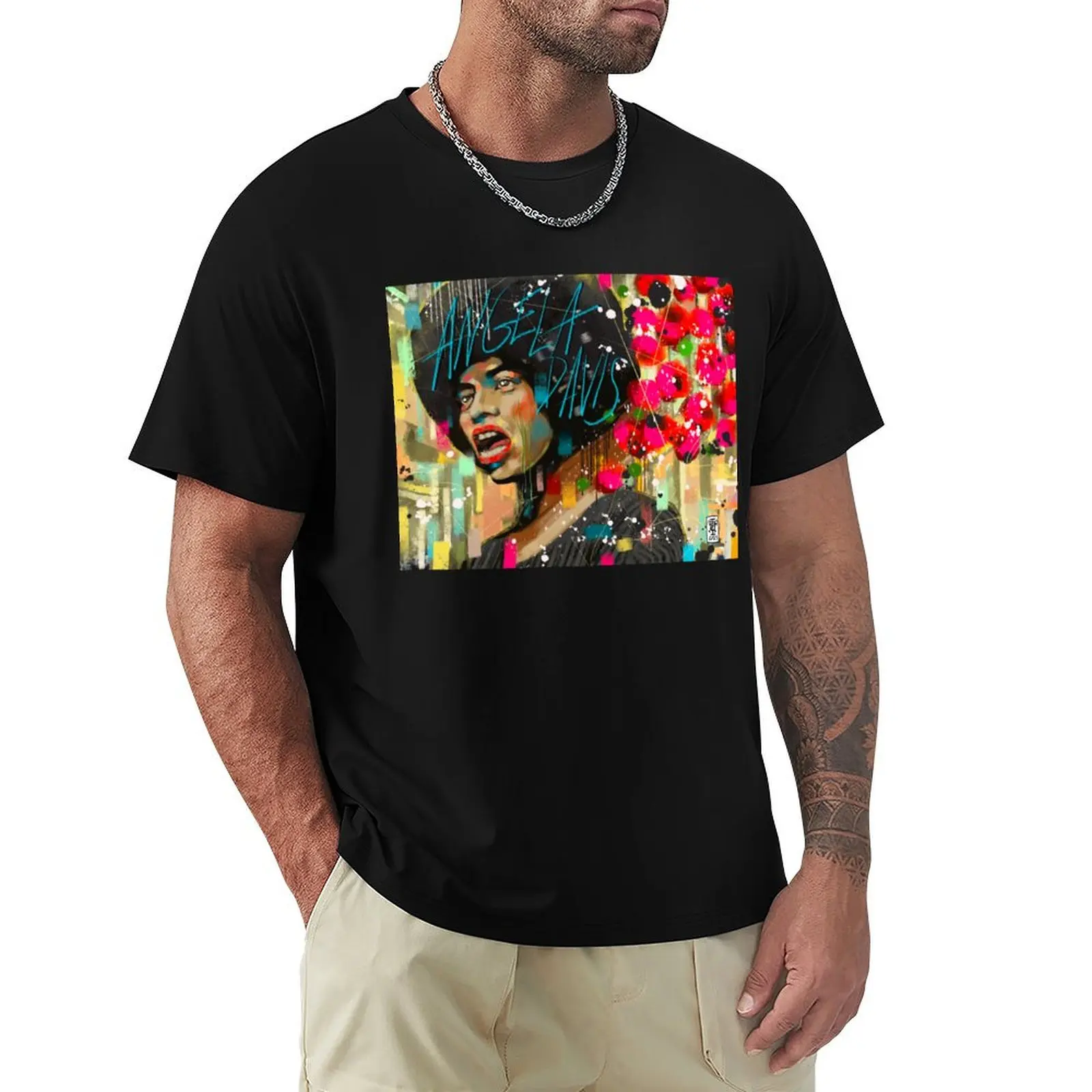 Angela Davis T-Shirt Light Athletic Short Sleeve Tee Shirt
