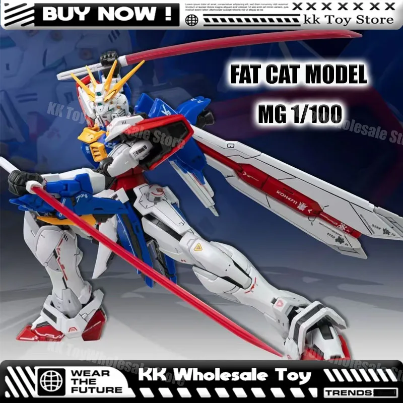 Novo fat cat 1/100 GF13-017NJ ii deus escala especial rg 1/144 versão ampliada kit modelo de montagem figura ação robô modelo plástico
