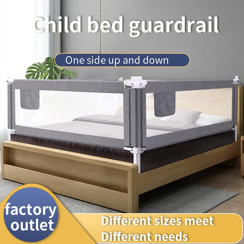 

Single-Sided Liftable Crib Guardrail Baby Anti-Fall Bed Fence with Safety Lock,Adjustable Bed Railing Protection,Breathable Mesh
