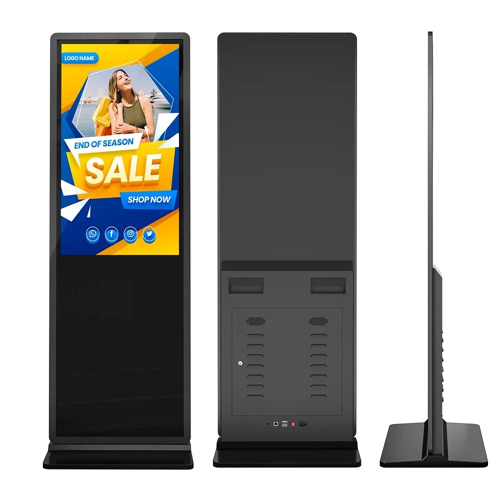 43 55 Inch Indoor Android Floor Stand Touch Screen Display Advertising Totem Lcd Digital Signage