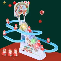 Escaleras de escalada eléctricas con luces para niños, juguetes interactivos de dibujos animados, pato y cerdo, regalo de Navidad, nuevo