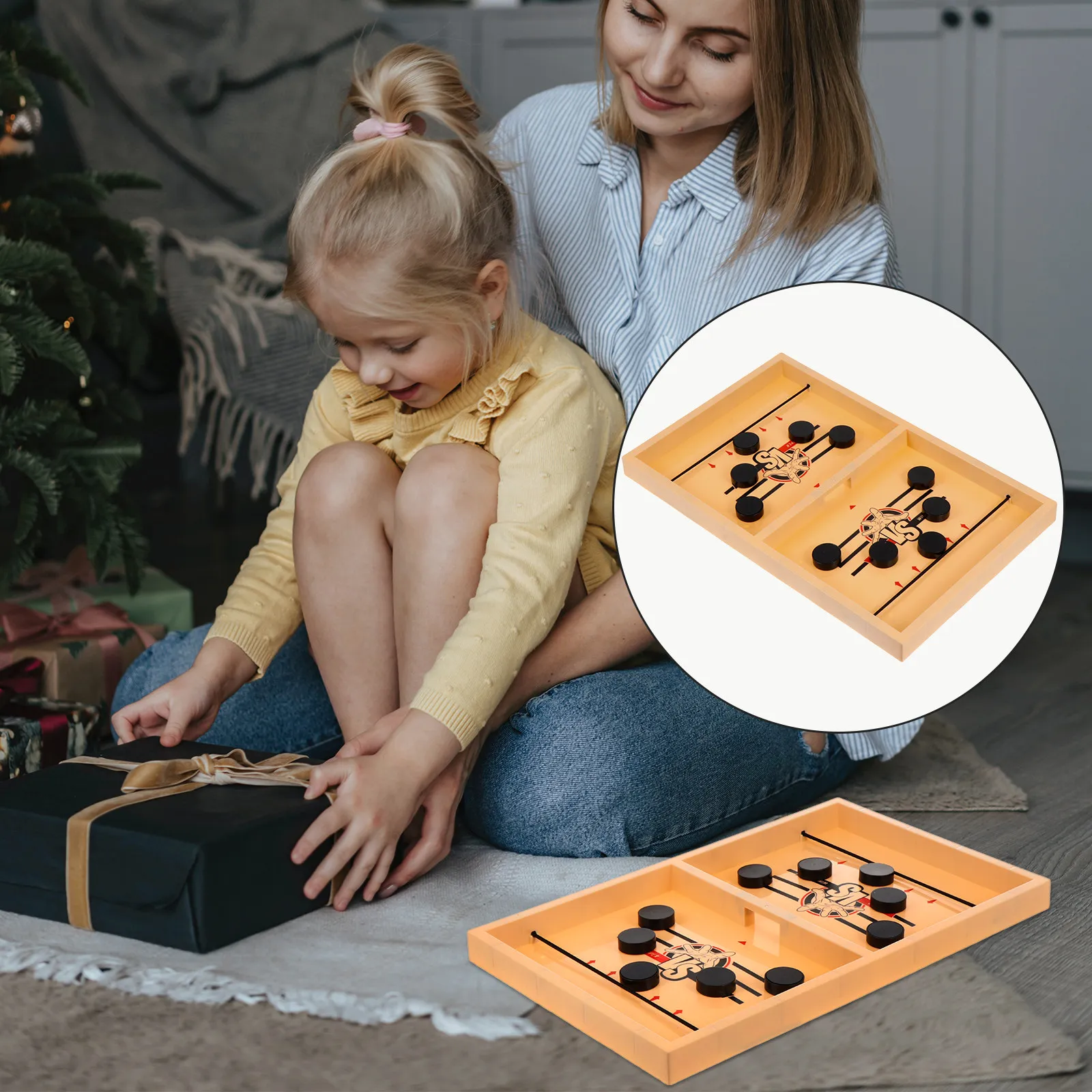 1 Box Assorted Color Wooden Bounce Chess Game Ideal Board Game for Kids Educational Development Concentration Reaction Hand Eye
