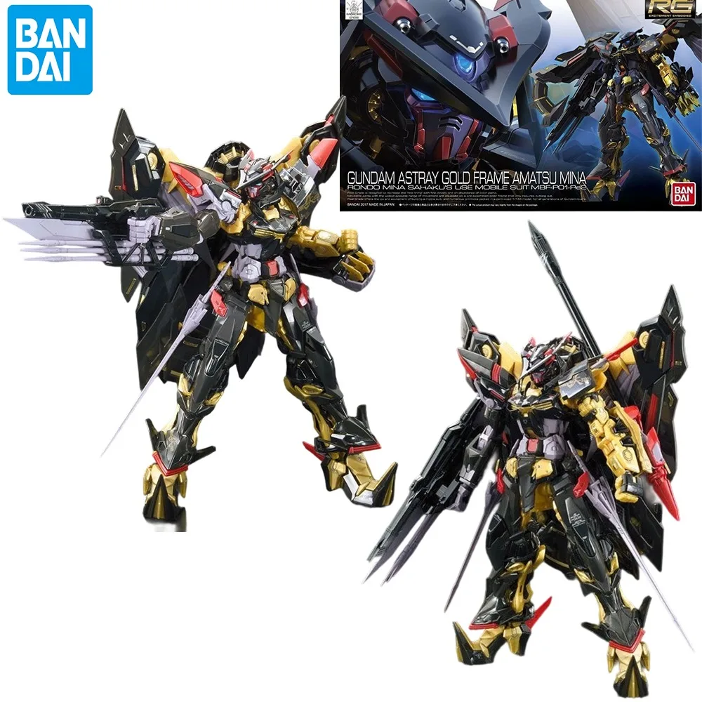 

Bandai Genuine GUNDAM ASTRAY GOLD FRAME AMATSU MINA RG Anime Action Figure Robot Collectible Assembly Model Toys Ornaments Gift