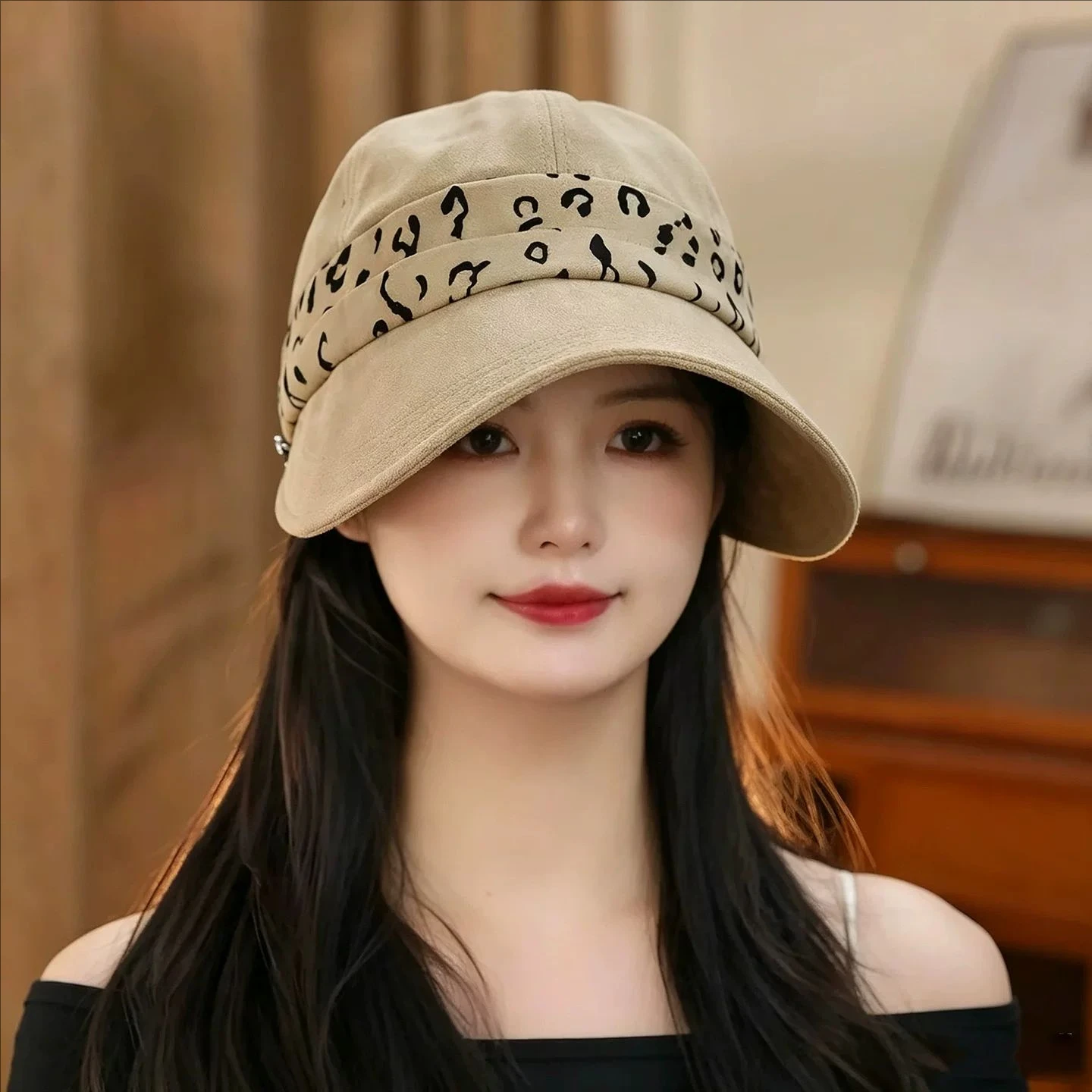 chapeau-de-pecheur-a-larges-bords-de-style-japonais-retro-modele-automne-hiver-pour-femmes-nouveau-style-en-daim-avec-visiere-en-forme-de-bec-de-canard-imprime-leopard-taille-ajustable