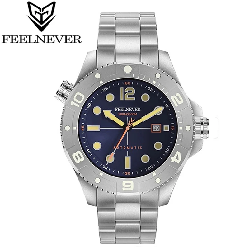 FeelNever Top Brand Luxury Mechanical Watch Profession Casual Sport Stainless Steel Automatic Men's Watches Fashion Wristwatches