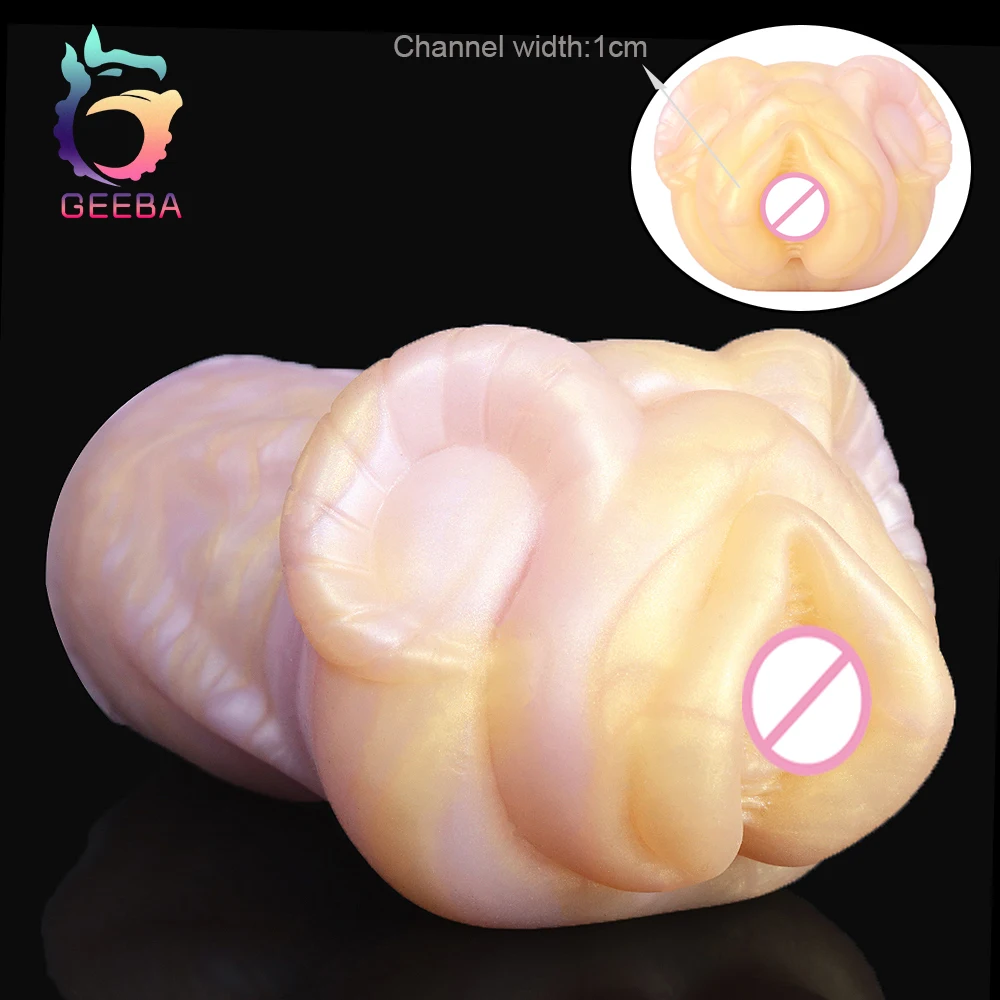 

GEEBA Silicone Male Masturbator Animal Blowjob Sucking Penis Exerciser Realistic Vaginal Pocket Pussy Stroker Sex Toys For Men