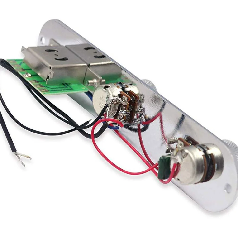 

Tl Electric Guitar Circuit Board Metal Durable Control Plate Three-Gear Switch Potentiometer Knob Output Wires Easy Install