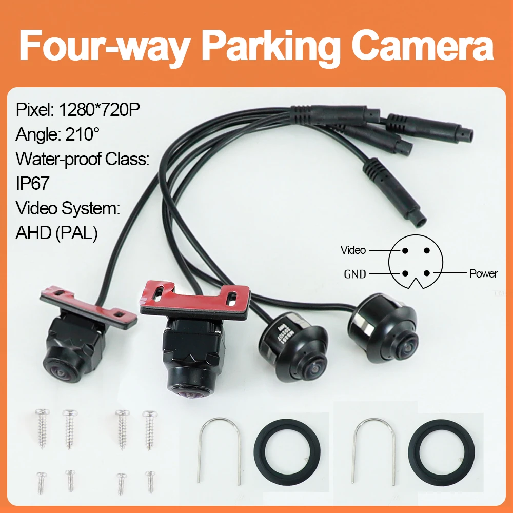 Carsanbo 720P Universal 360 Degree Panorama View Car Camera Left Right Front Rear View Around View System Dashcam Video Recorder view 2