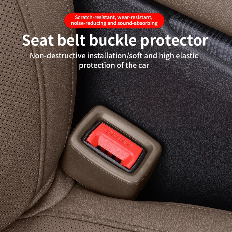Car Seat Belt Buckle Cover Anti Scratch Seatbelt Button Protector Seat Belt Protection Cover Car Interior Accessories