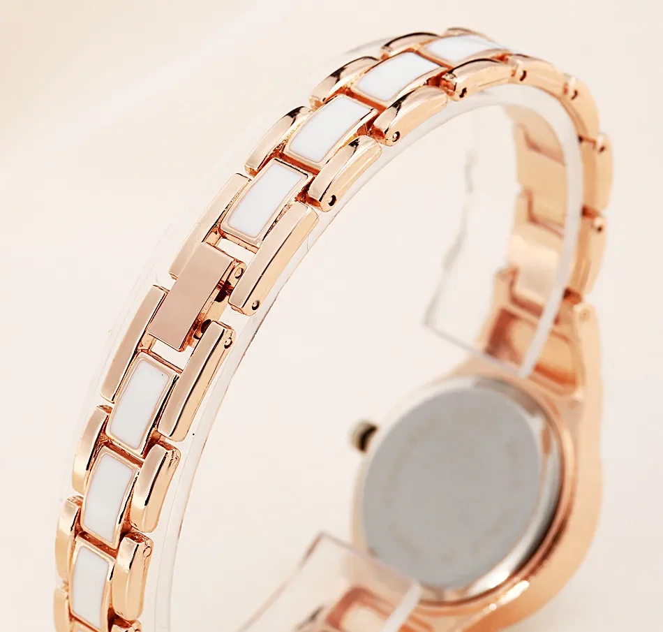 Fashion Casual Watch Womens Metal Hour Reloj Mujer Quartz Wristwatch Simple Montre Femme Rose Gold Stainless Steel Bracelet
