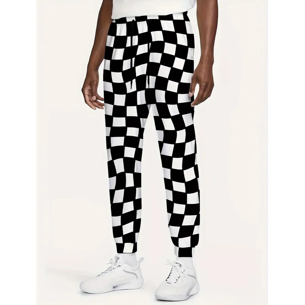 2026 جديد متقلب نمط الرجال السراويل الرياضية ثلاثية الأبعاد طباعة Sweatpants رجل جيوب جانبية الرباط ركض السراويل الذكور بناطيل كاجوال