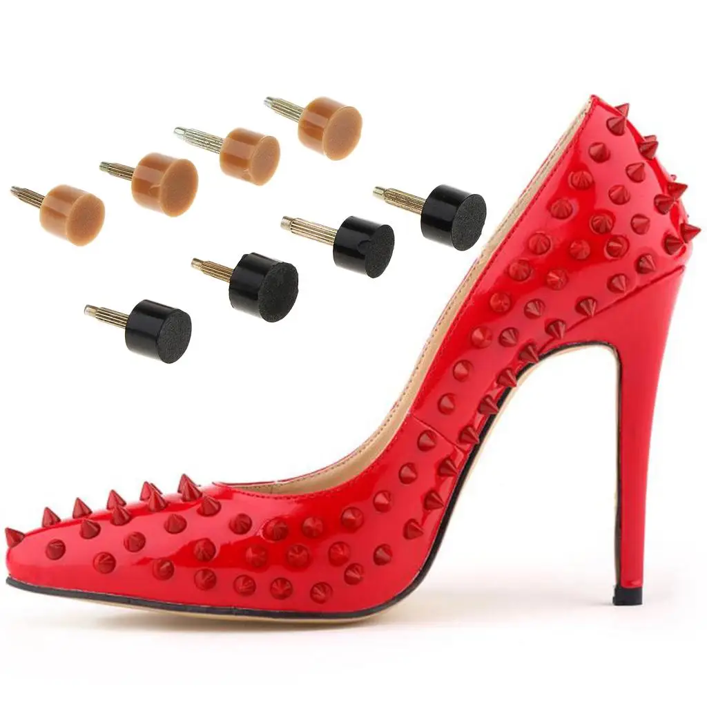 Heel Dowel Anti Slip Plastic Protection Shoe Heel Replacement Caps Quiet Tap Pads for DIY Shoe Repair for Women