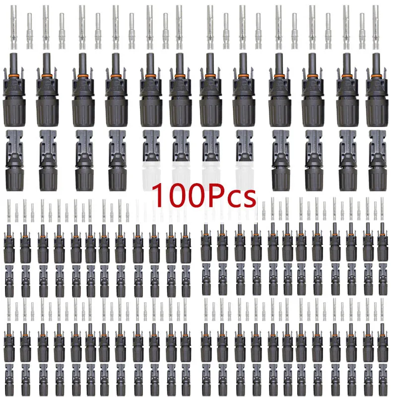 20/40/100 Pcs/Lot Male and Female PV Connectors Solar Connector TUV 30A 1000Vdc IP67 Aor Solar Cable 2.5mm2 4mm2 6mm2 Connect