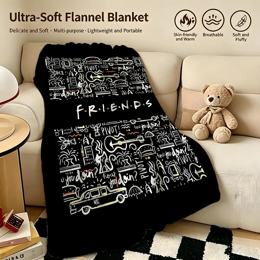drama F-Friends-s Throw Warm Soft Flannel Blanket, Multi-use for Sofa Bed Camping Travel Nap