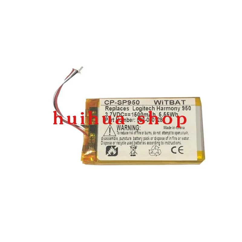 Remote Control Battery 3.7V/1500mAh 533-000128 623158 for Logitech 915-000257 915-000260 Elite Harmony 950 JM