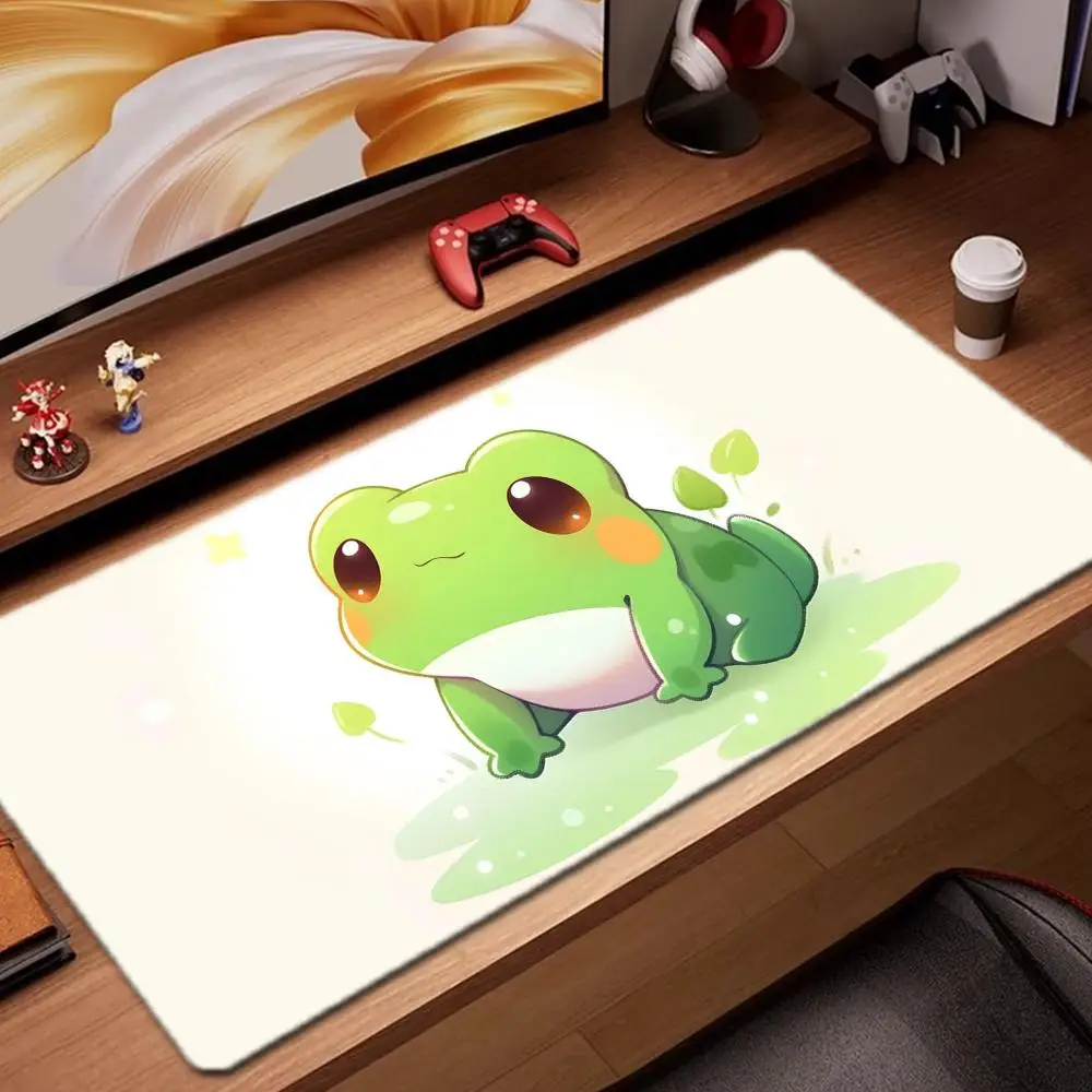 

Cute frog wallpaper Mouse Pad Game Accessories keyboard pad XXL large locking edge 900X400 mm table mat Gaming mousepad