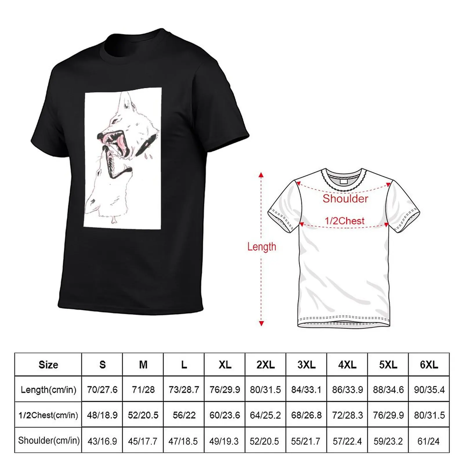 fighting dogs ink drawing T-Shirt summer clothes blanks basketball graphic tees anime stuff shirts for men graphic tees