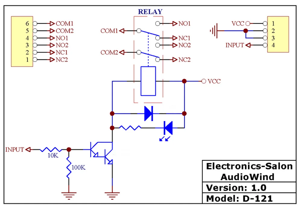 Modul Relai Sinyal DPDT, 5Vdc, Relai RY5W-K. Telah Berkumpul.