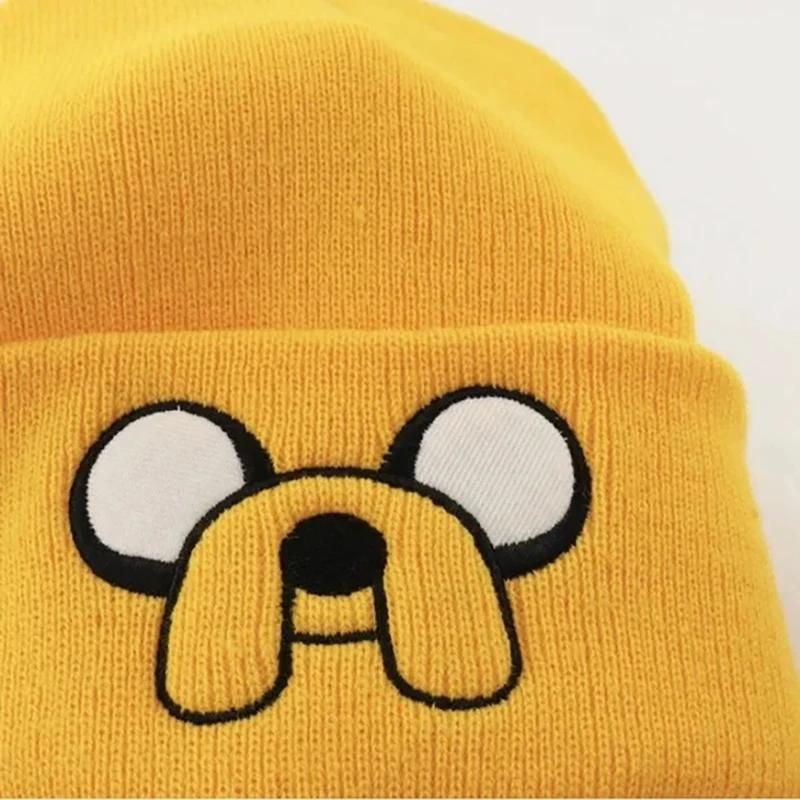 European and American winter pullover cute dog embroidery pattern cartoon unisex knitted hat