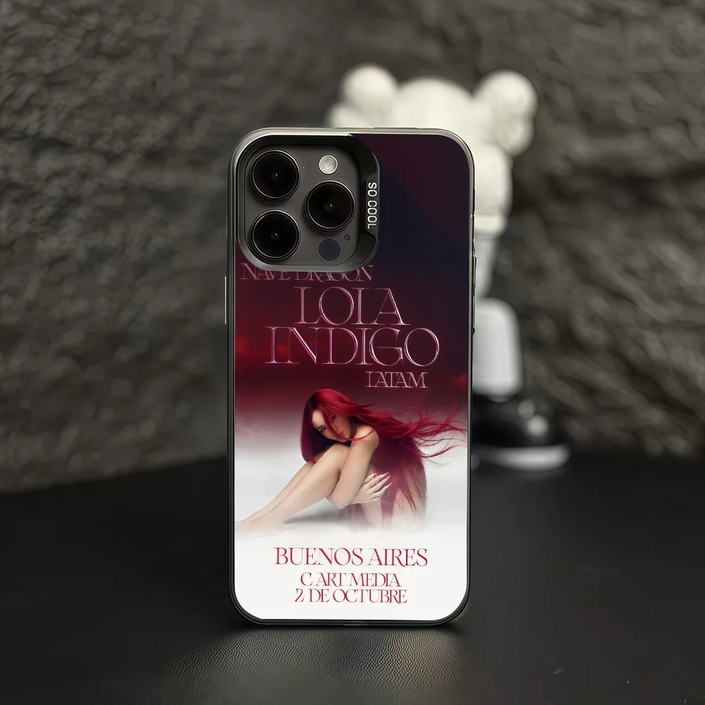 Funda de teléfono Singer español l-lola Índigo para Samsung S25 S24 S23 A07 A17 A06 Ultra FE Plus, funda protectora de Color IMD