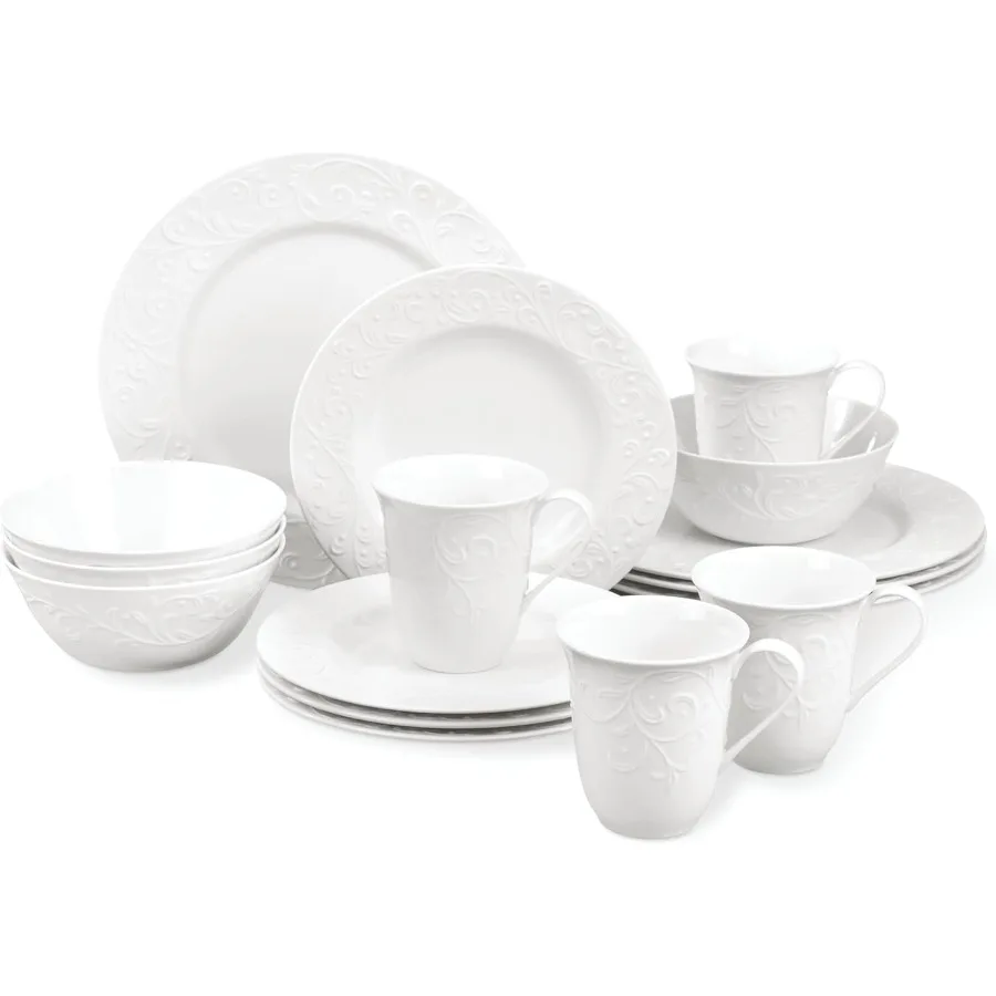 

Opal Innocence Carved 16-Piece Dinnerware Set