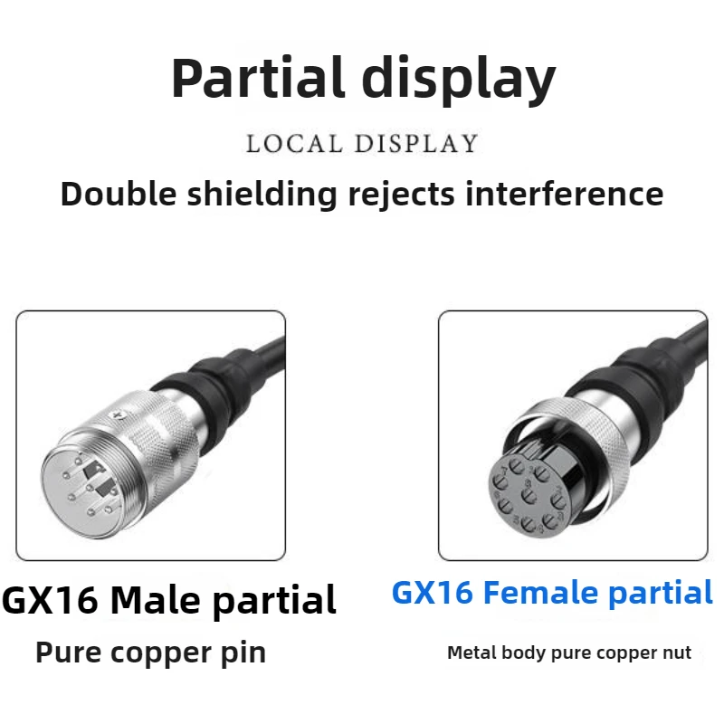 GX16 2/3/4Pin enchufe de aviación conector de Cable macho hembra Cable de extensión gx16 2/3/4 cinta central enchufe de aviación adaptador de Cable de alimentación