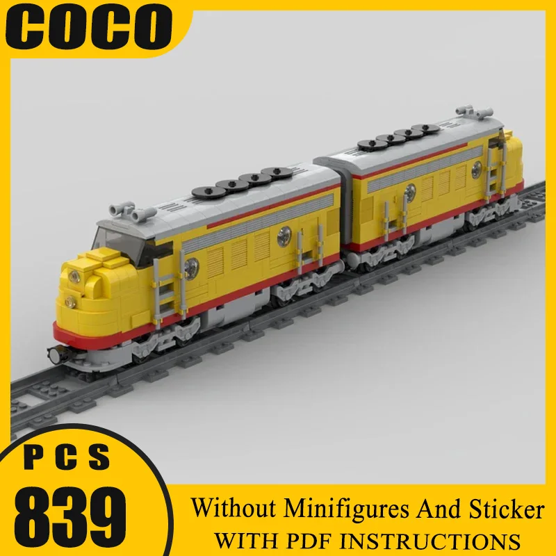 

Urban Railway Motor Trains Sets Freight Pacific Locomotive With Carriage Technology Building Block Toys Puzzle Kid‘s Bricks Gift