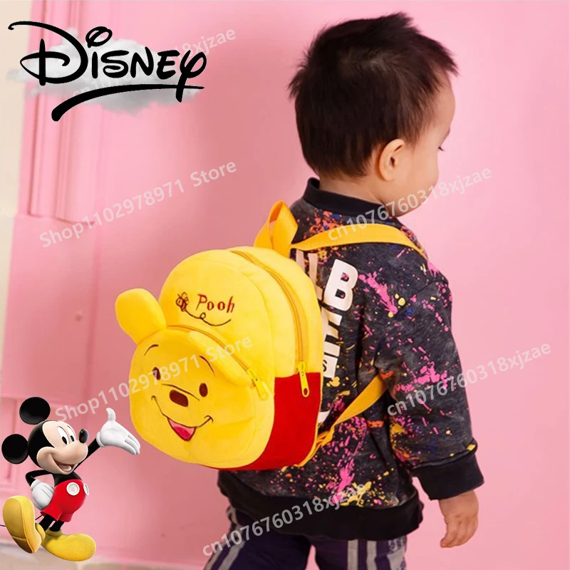 

Disney Marvel Avengers Spiderman Mickey Mouse Winnie The Pooh Plush Backpack Cute Kids Girls Kindergarten Utility Small Bag Gift