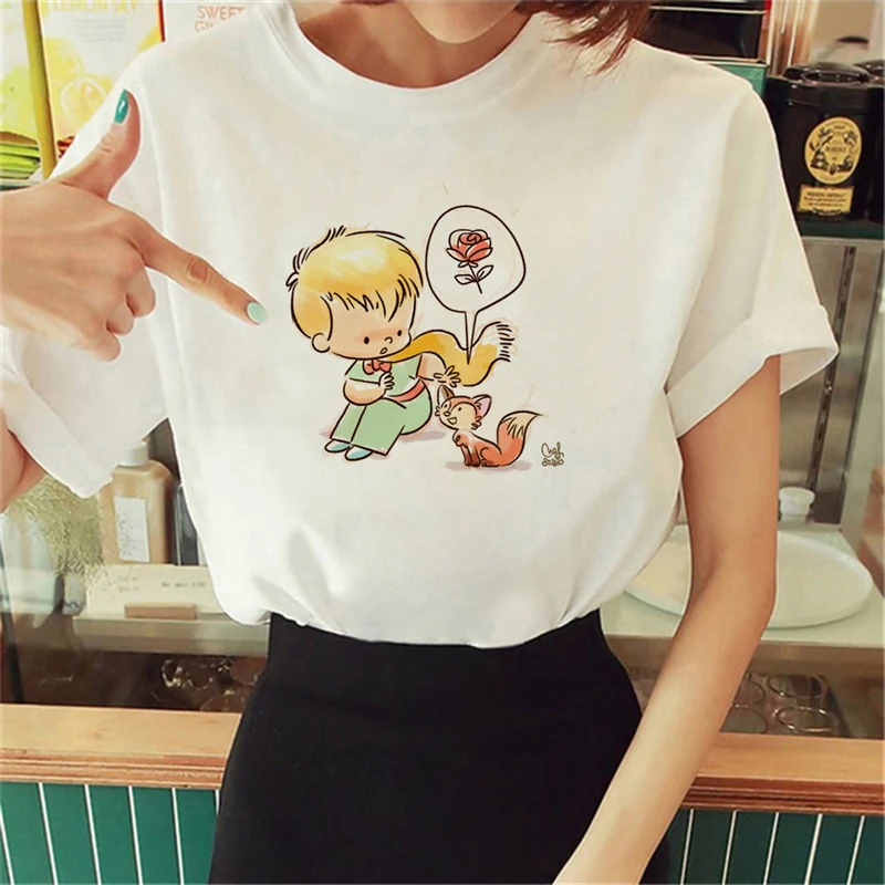 the Little Prince t-shirts women Y2K top girl anime 2000s comic clothing